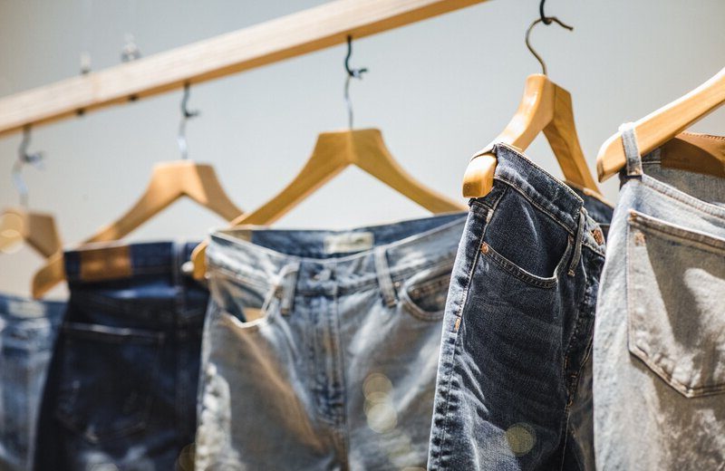 You can fold or hang your jeans.